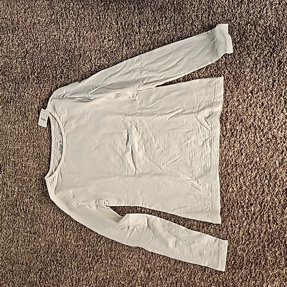 J. Crew Artist Tee, long-sleeve, white, size medium